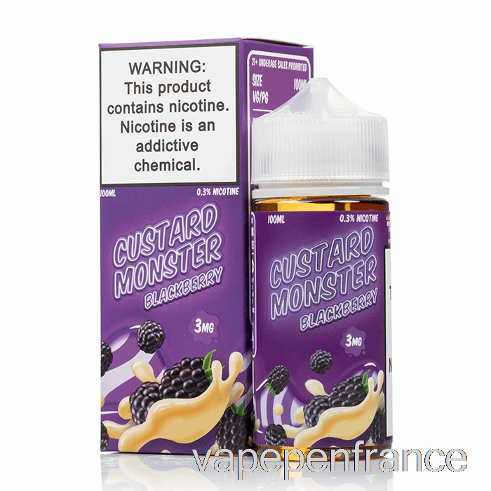 Mûre - Crème Anglaise Monstre - 100 Ml 6 Mg Stylo Vape